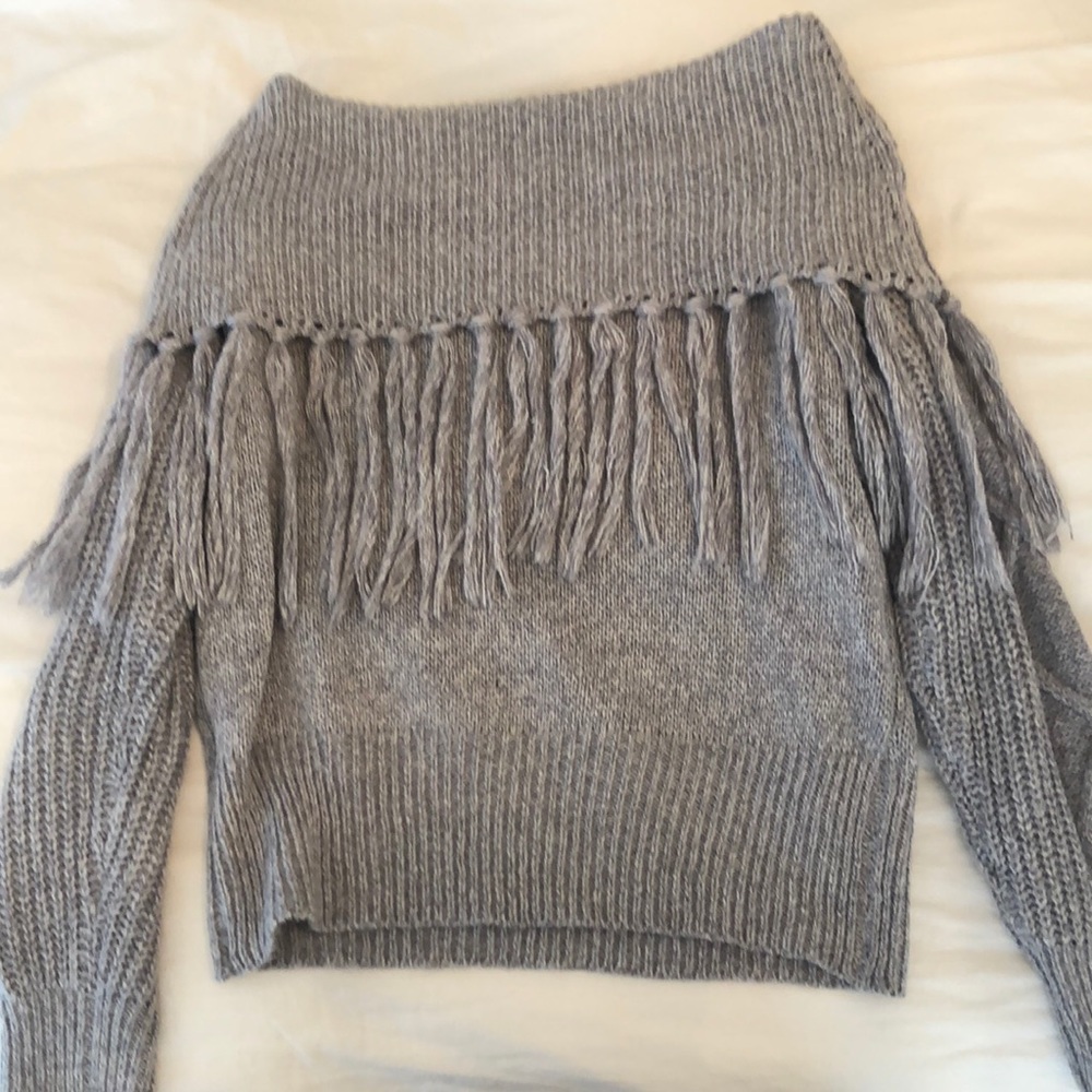 Off shoulder sweater